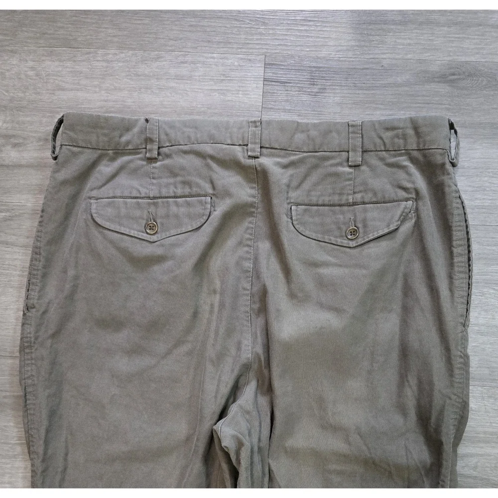 Vintage Banana Republic Pants Men 38x27 Smithfield Chino Pleated Green Trousers